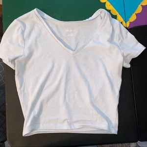 Light blue crop tee